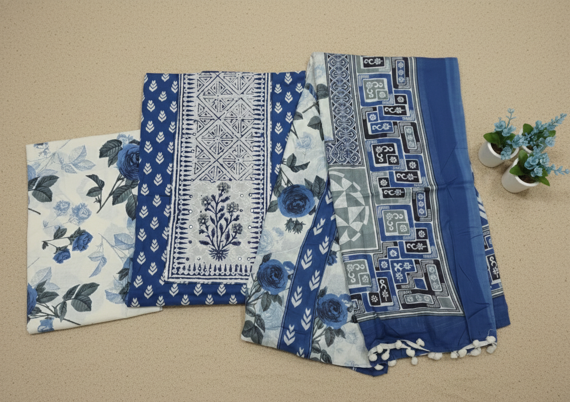Full Cotton Suit Salwar Dupatta - IKH2858
