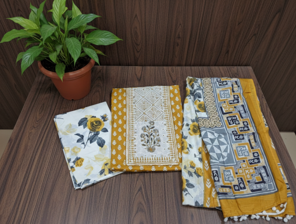 Full Cotton Suit Salwar Dupatta - IKH2859