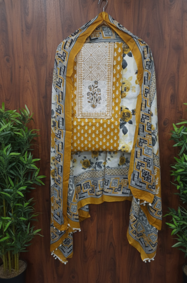 Full Cotton Suit Salwar Dupatta - IKH2859