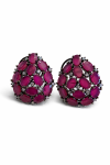 Earrings - WINE AND WHITE AD