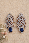 Earrings - WHITE AND NAVY BLUE AD